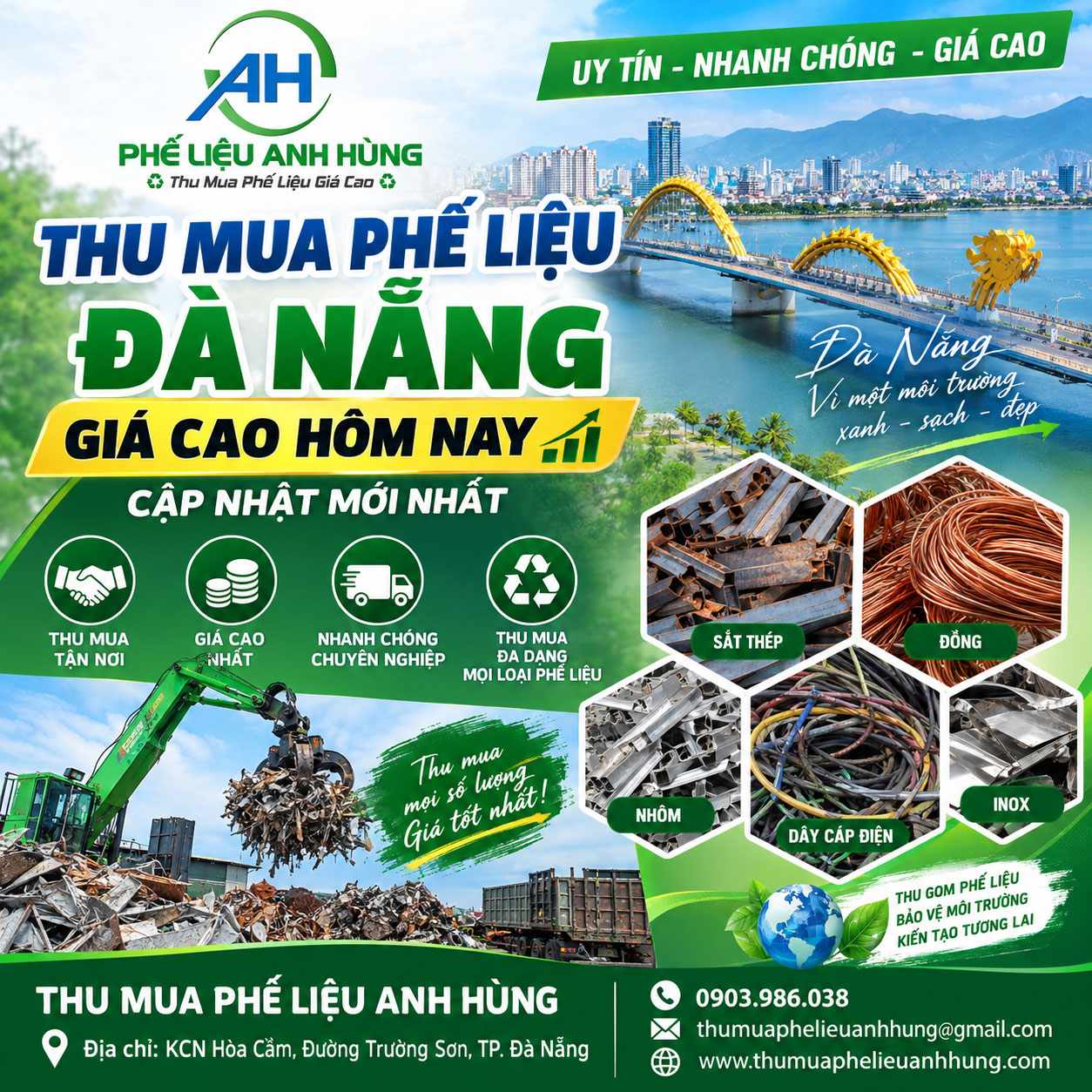 Thu mua phế liệu Đà Nẵng giá cao hôm nay cập nhật mới nhất